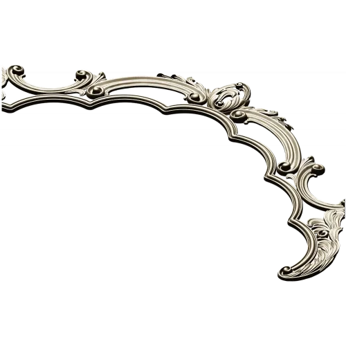 Rococo headboard crest STL for CNC