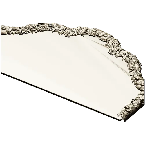 Floral Crest Headboard - STL 3D model for CNC milling