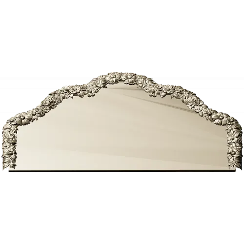 Floral Crest Headboard - STL 3D model for CNC milling