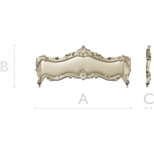 Aurelia Rococo Headboard STL
