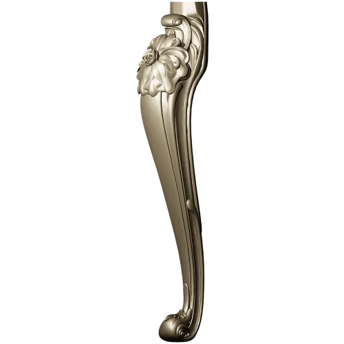 Rococo Rose Cabriole Leg STL for CNC