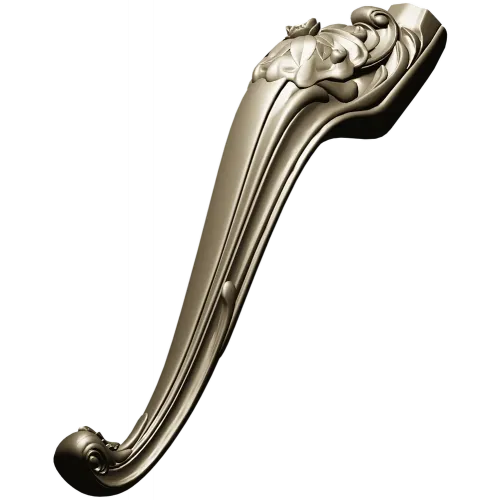 Rococo Rose Cabriole Leg STL for CNC