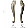 Rococo Rose Cabriole Leg STL for CNC