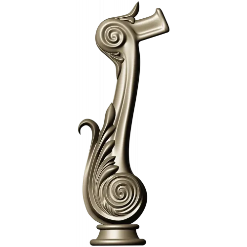 Acanthus Scroll Furniture Leg - STL 3D model for CNC