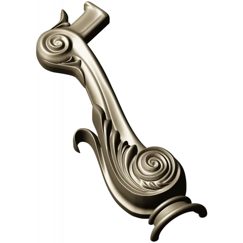Acanthus Scroll Furniture Leg - STL 3D model for CNC
