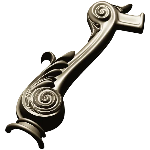 Acanthus Scroll Furniture Leg - STL 3D model for CNC