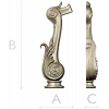 Acanthus Scroll Furniture Leg - STL 3D model for CNC