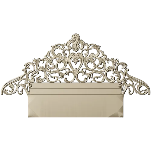 Regal Filigree Headboard Crest - STL 3D model for CNC