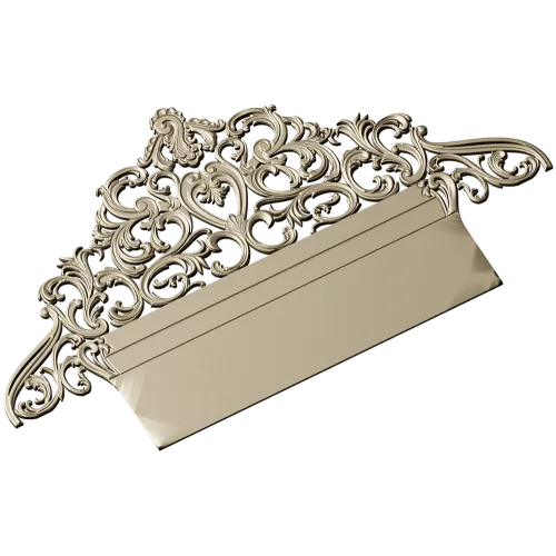 Regal Filigree Headboard Crest - STL 3D model for CNC