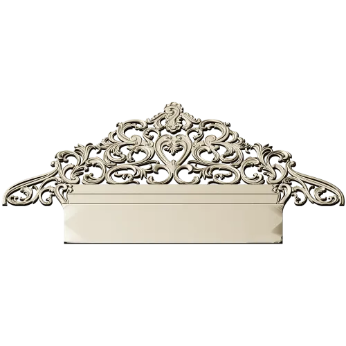 Regal Filigree Headboard Crest - STL 3D model for CNC
