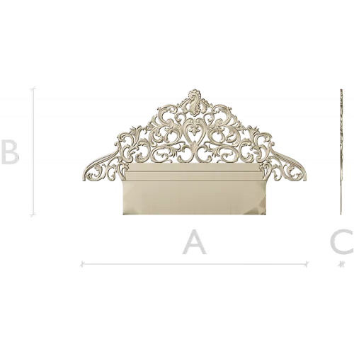 Regal Filigree Headboard Crest - STL 3D model for CNC