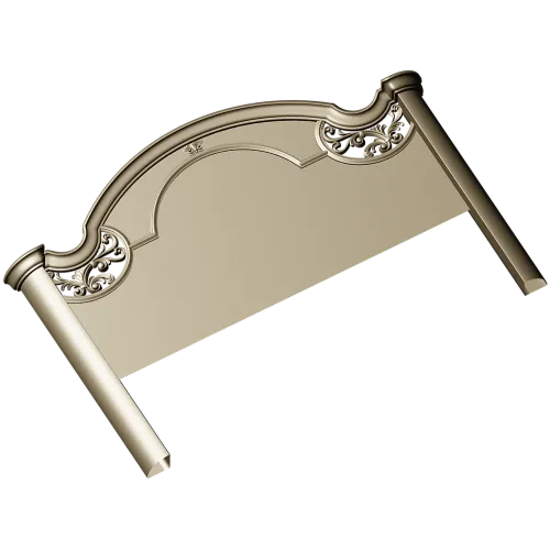 Baroque Arched Headboard STL model for CNC routing