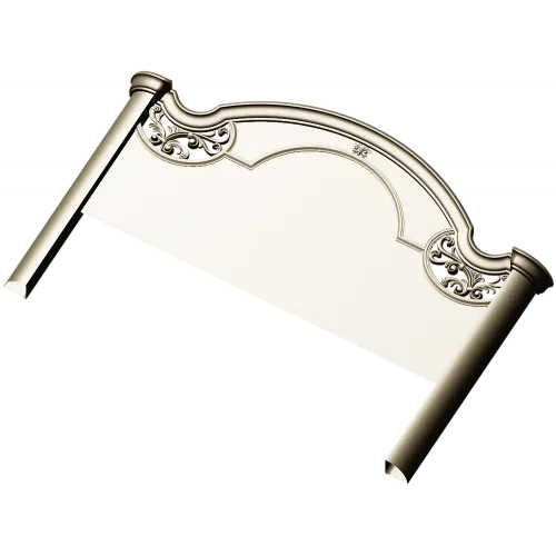 Baroque Arched Headboard STL model for CNC routing