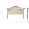Baroque Arched Headboard STL model for CNC routing