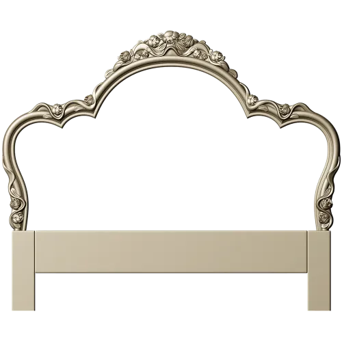 Rococo floral headboard STL for CNC milling