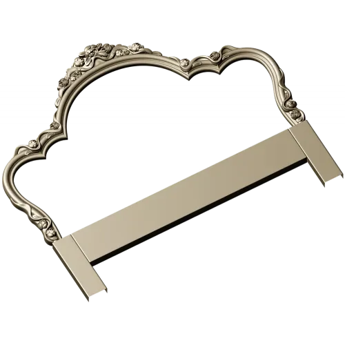 Rococo floral headboard STL for CNC milling