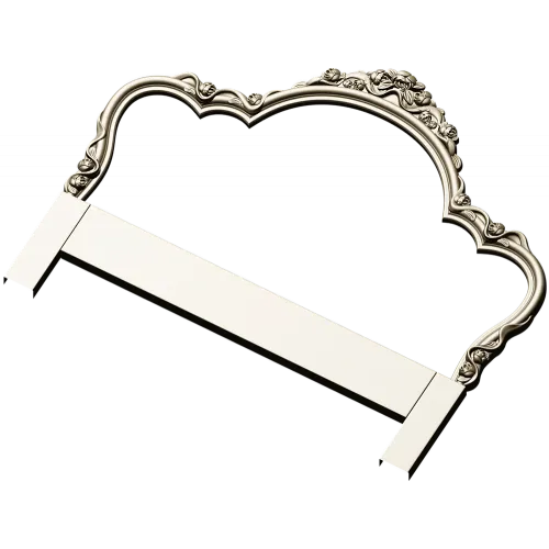 Rococo floral headboard STL for CNC milling