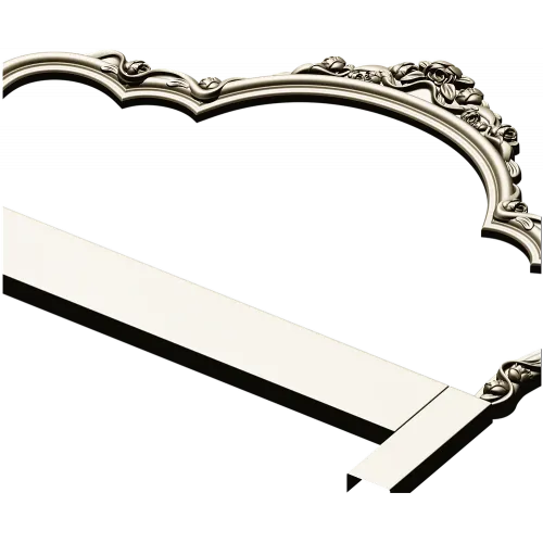Rococo floral headboard STL for CNC milling