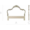Rococo floral headboard STL for CNC milling