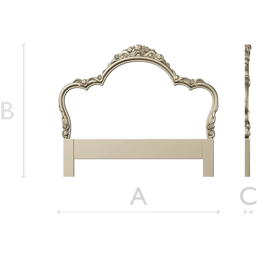 Rococo floral headboard STL for CNC milling