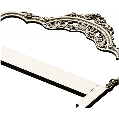 Baroque Headboard Crest - STL 3D Model for CNC Milling