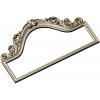 Aurora Rococo Crest - STL 3D model for CNC headboard ornament