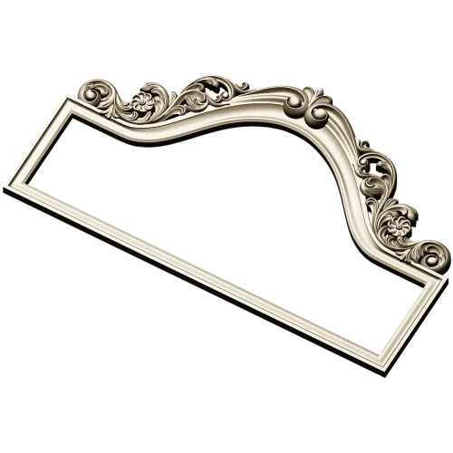 Aurora Rococo Crest - STL 3D model for CNC headboard ornament
