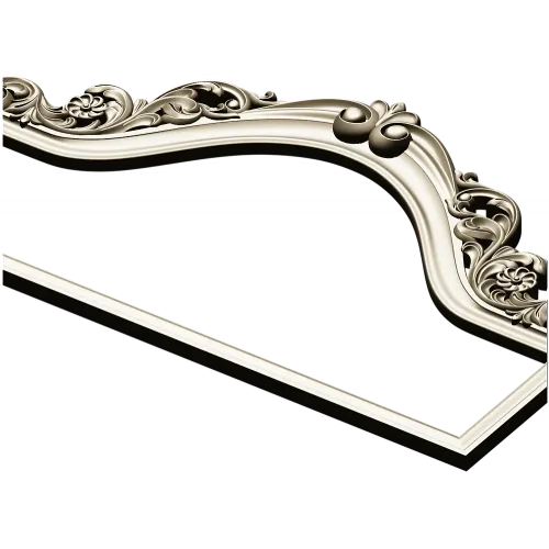 Aurora Rococo Crest - STL 3D model for CNC headboard ornament