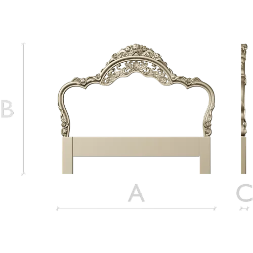 Versailles Floral Headboard STL 3D Model for CNC