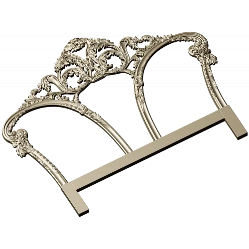 Rococo Triple Arch Headboard STL 3D model for CNC