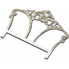 Rococo Triple Arch Headboard STL 3D model for CNC