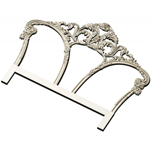 Rococo Triple Arch Headboard STL 3D model for CNC