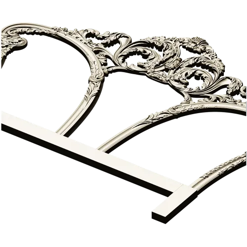 Rococo Triple Arch Headboard STL 3D model for CNC