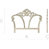 Rococo Triple Arch Headboard STL 3D model for CNC