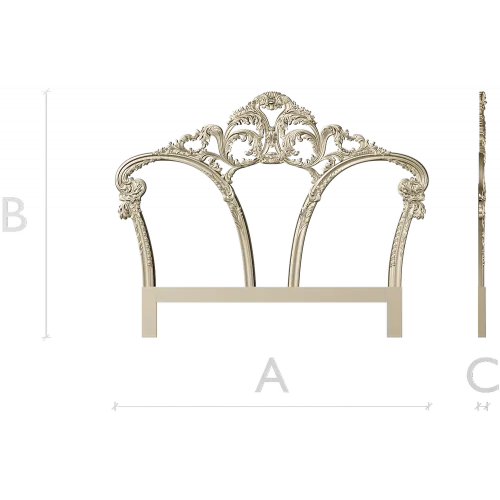 Rococo Triple Arch Headboard STL 3D model for CNC