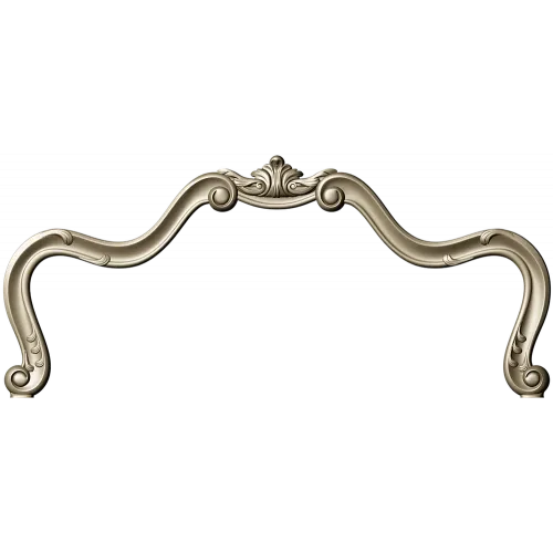 Rococo Headboard Crest STL for CNC