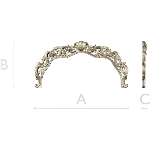 Венец роз - 3D модель STL для фрезеровки изголовья
