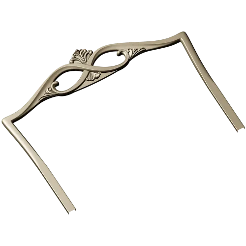 Headboard crest STL for CNC router - ornate pediment 3D model