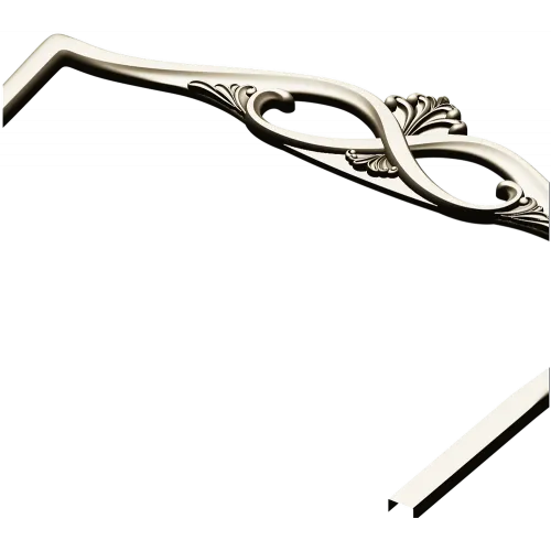 Headboard crest STL for CNC router - ornate pediment 3D model