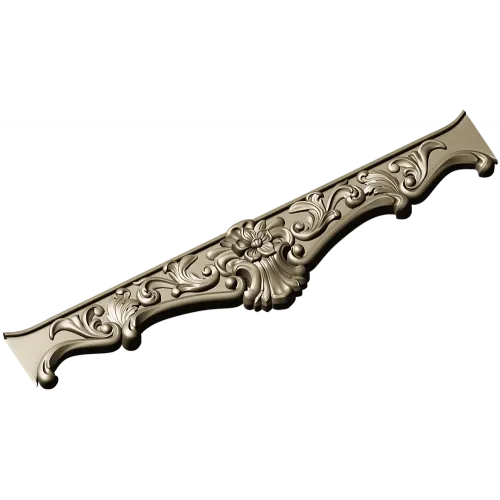 stl модель царги с растительным орнаментом - 3D модель для ЧПУ