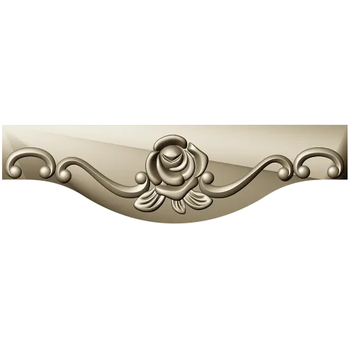 Rose Scroll Apron - STL 3D Model for CNC Milling