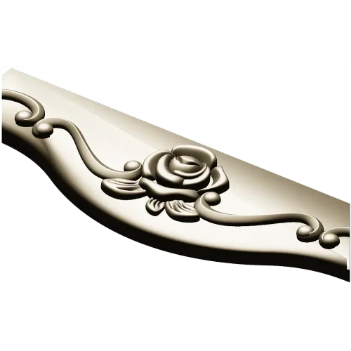 Rose Scroll Apron - STL 3D Model for CNC Milling