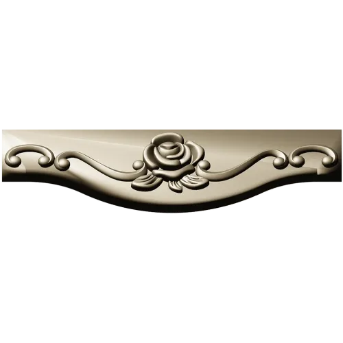 Rose Scroll Apron - STL 3D Model for CNC Milling