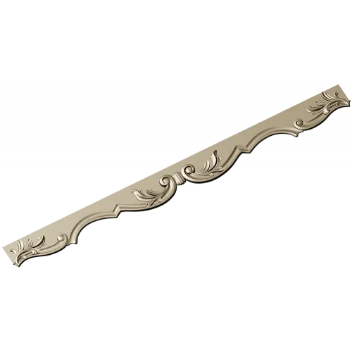 Acanthus Scroll Rail - Decorative STL 3D Model for CNC