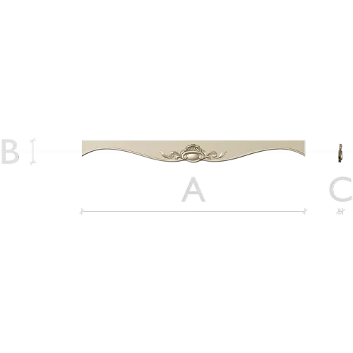 Regal Cartouche Rail STL 3D Model for CNC