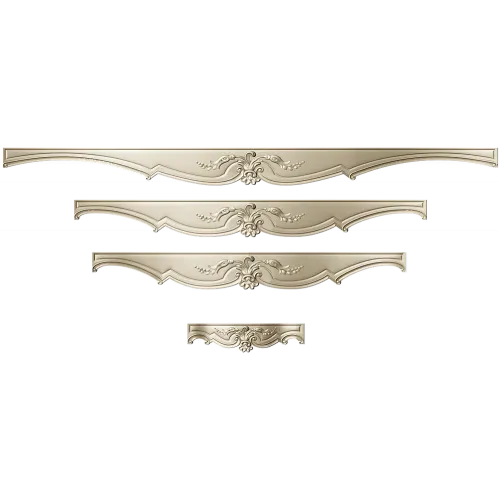 Rococo Stretcher Appliques - STL 3D Model for CNC