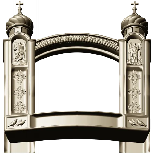 Киот с архангелами - резная рама STL для ЧПУ
