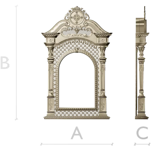 Киот "Крестослав" - 3D модель STL для ЧПУ