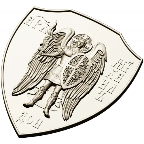 Archangel Michael shield - STL 3D model for CNC carving