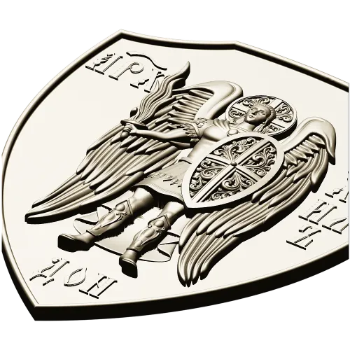 Archangel Michael shield - STL 3D model for CNC carving